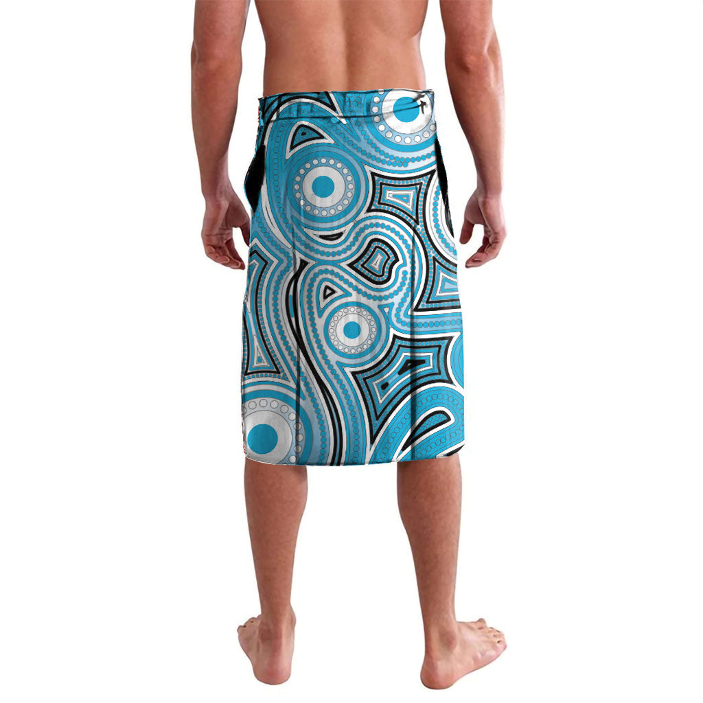 Personalised Cronulla Sharks ANZAC Lavalava Indigenous Wave Pattern Poppy Remembrance Shark Warrior