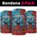 Personalised Cronulla Sharks ANZAC Neck Gaiter Indigenous Wave Pattern Poppy Remembrance Shark Warrior
