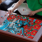Personalised Cronulla Sharks ANZAC Puzzle Indigenous Wave Pattern Poppy Remembrance Shark Warrior