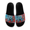 Personalised Cronulla Sharks ANZAC Slide Sandals Indigenous Wave Pattern Poppy Remembrance Shark Warrior