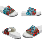 Personalised Cronulla Sharks ANZAC Slide Sandals Indigenous Wave Pattern Poppy Remembrance Shark Warrior