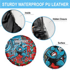 Personalised Cronulla Sharks ANZAC Spare Tire Cover Indigenous Wave Pattern Poppy Remembrance Shark Warrior