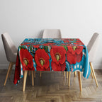 Personalised Cronulla Sharks ANZAC Tablecloth Indigenous Wave Pattern Poppy Remembrance Shark Warrior