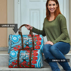 Personalised Cronulla Sharks ANZAC Travel Bag Indigenous Wave Pattern Poppy Remembrance Shark Warrior