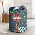 Canberra Raiders ANZAC Laundry Basket Indigenous Wave Pattern Poppy Remembrance Viking Warrior