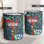 Canberra Raiders ANZAC Laundry Basket Indigenous Wave Pattern Poppy Remembrance Viking Warrior