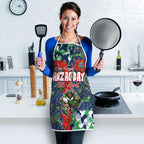 Canberra Raiders ANZAC Apron Indigenous Wave Pattern Poppy Remembrance Viking Warrior