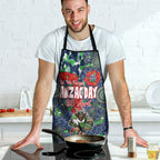 Canberra Raiders ANZAC Apron Indigenous Wave Pattern Poppy Remembrance Viking Warrior