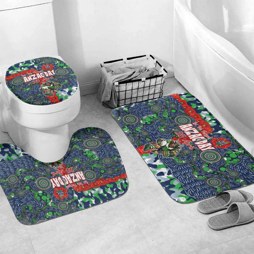 Canberra Raiders ANZAC Bathroom Set Indigenous Wave Pattern Poppy Remembrance Viking Warrior
