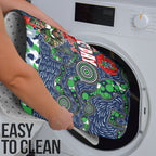 Canberra Raiders ANZAC Bathroom Set Indigenous Wave Pattern Poppy Remembrance Viking Warrior