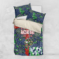 Canberra Raiders ANZAC Bedding Set Indigenous Wave Pattern Poppy Remembrance Viking Warrior