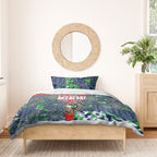 Canberra Raiders ANZAC Bedding Set Indigenous Wave Pattern Poppy Remembrance Viking Warrior