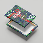 Canberra Raiders ANZAC Canvas Wall Art Indigenous Wave Pattern Poppy Remembrance Viking Warrior