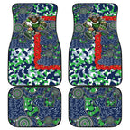 Canberra Raiders ANZAC Car Mats Indigenous Wave Pattern Poppy Remembrance Viking Warrior