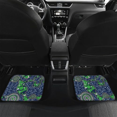 Canberra Raiders ANZAC Car Mats Indigenous Wave Pattern Poppy Remembrance Viking Warrior