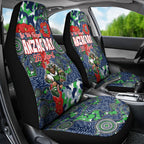 Canberra Raiders ANZAC Car Seat Cover Indigenous Wave Pattern Poppy Remembrance Viking Warrior