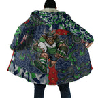 Canberra Raiders ANZAC Cloak Indigenous Wave Pattern Poppy Remembrance Viking Warrior