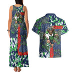 Canberra Raiders ANZAC Couples Matching Tank Maxi Dress and Hawaiian Shirt Indigenous Wave Pattern Poppy Remembrance Viking Warrior