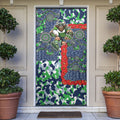 Canberra Raiders ANZAC Door Cover Indigenous Wave Pattern Poppy Remembrance Viking Warrior