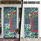 Canberra Raiders ANZAC Door Cover Indigenous Wave Pattern Poppy Remembrance Viking Warrior