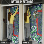 Canberra Raiders ANZAC Door Cover Indigenous Wave Pattern Poppy Remembrance Viking Warrior