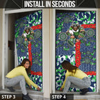 Canberra Raiders ANZAC Door Cover Indigenous Wave Pattern Poppy Remembrance Viking Warrior