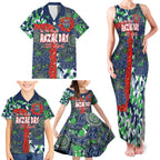 Canberra Raiders ANZAC Family Matching Tank Maxi Dress and Hawaiian Shirt Indigenous Wave Pattern Poppy Remembrance Viking Warrior