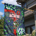 Canberra Raiders ANZAC Garden Flag Indigenous Wave Pattern Poppy Remembrance Viking Warrior