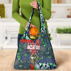 Canberra Raiders ANZAC Grocery Bag Indigenous Wave Pattern Poppy Remembrance Viking Warrior