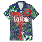 Canberra Raiders ANZAC Hawaiian Shirt Indigenous Wave Pattern Poppy Remembrance Viking Warrior