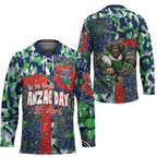 Canberra Raiders ANZAC Hockey Jersey Indigenous Wave Pattern Poppy Remembrance Viking Warrior