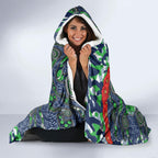 Canberra Raiders ANZAC Hooded Blanket Indigenous Wave Pattern Poppy Remembrance Viking Warrior