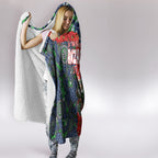 Canberra Raiders ANZAC Hooded Blanket Indigenous Wave Pattern Poppy Remembrance Viking Warrior