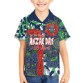 Canberra Raiders ANZAC Kid Hawaiian Shirt Indigenous Wave Pattern Poppy Remembrance Viking Warrior