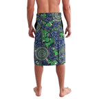 Canberra Raiders ANZAC Lavalava Indigenous Wave Pattern Poppy Remembrance Viking Warrior