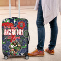 Canberra Raiders ANZAC Luggage Cover Indigenous Wave Pattern Poppy Remembrance Viking Warrior