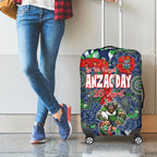 Canberra Raiders ANZAC Luggage Cover Indigenous Wave Pattern Poppy Remembrance Viking Warrior
