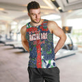 Canberra Raiders ANZAC Men Tank Top Indigenous Wave Pattern Poppy Remembrance Viking Warrior