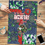 Canberra Raiders ANZAC Puzzle Indigenous Wave Pattern Poppy Remembrance Viking Warrior