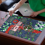 Canberra Raiders ANZAC Puzzle Indigenous Wave Pattern Poppy Remembrance Viking Warrior
