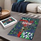 Canberra Raiders ANZAC Puzzle Indigenous Wave Pattern Poppy Remembrance Viking Warrior