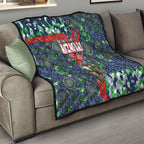 Canberra Raiders ANZAC Quilt Indigenous Wave Pattern Poppy Remembrance Viking Warrior