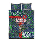 Canberra Raiders ANZAC Quilt Bed Set Indigenous Wave Pattern Poppy Remembrance Viking Warrior