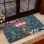 Canberra Raiders ANZAC Rubber Doormat Indigenous Wave Pattern Poppy Remembrance Viking Warrior