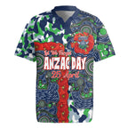Canberra Raiders ANZAC Rugby Jersey Indigenous Wave Pattern Poppy Remembrance Viking Warrior