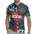 Canberra Raiders ANZAC Rugby Jersey Indigenous Wave Pattern Poppy Remembrance Viking Warrior