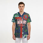 Canberra Raiders ANZAC Scrub Top Indigenous Wave Pattern Poppy Remembrance Viking Warrior