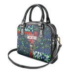 Canberra Raiders ANZAC Shoulder Handbag Indigenous Wave Pattern Poppy Remembrance Viking Warrior