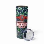 Canberra Raiders ANZAC Skinny Tumbler Indigenous Wave Pattern Poppy Remembrance Viking Warrior