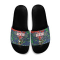 Canberra Raiders ANZAC Slide Sandals Indigenous Wave Pattern Poppy Remembrance Viking Warrior